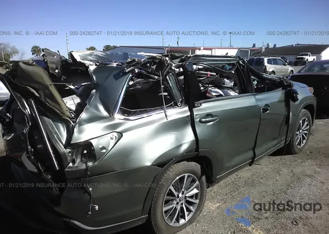 2017 Toyota Highlander Xle z USA, uszkodzony, nr VIN 5TDKZRFH0HS217766